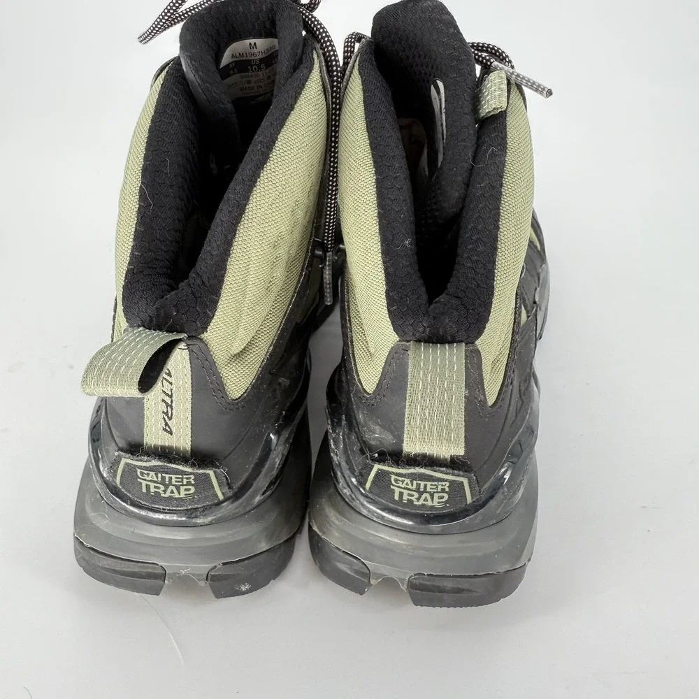 Altra Tushar Hiking Boots Mens 10.5 Green Black Waterproof Outdoor Trail Rugged